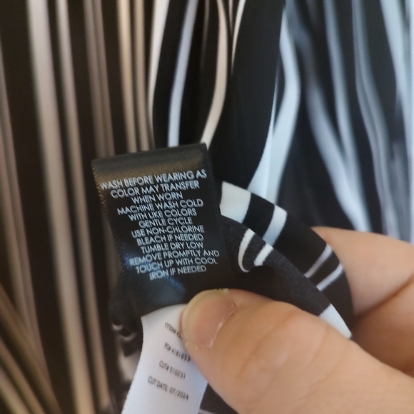 Torrid Black and White Striped Blouse - Picture 5 of 5